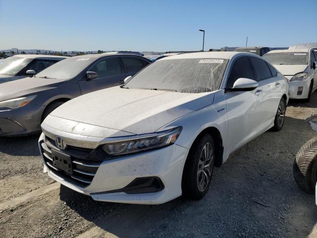 1HGCV3F17MA001714 - 2021 HONDA ACCORD HYBRID WHITE photo 1