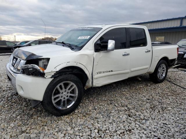 1N6AA0EC1EN518839 - 2014 NISSAN TITAN S WHITE photo 1