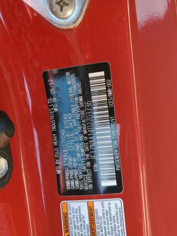 JF1ZNAA14D2703736 - 2013 TOYOTA SCION FR-S 红色 照片 12