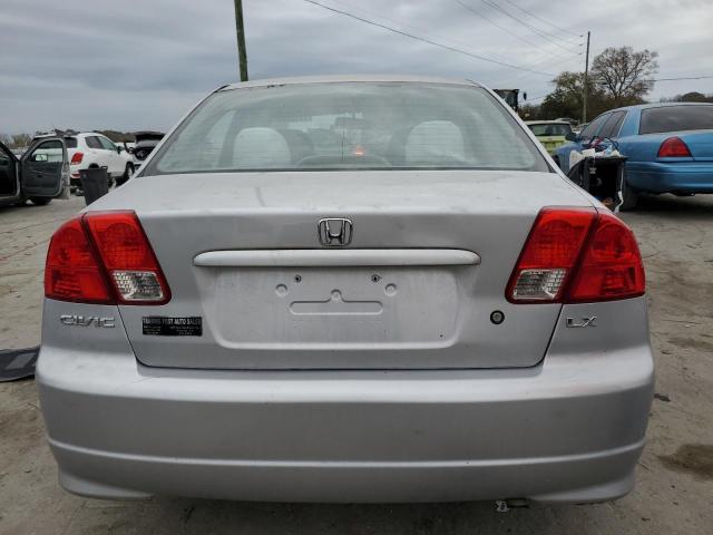 2HGES16505H518087 - 2005 HONDA CIVIC LX SILVER photo 6