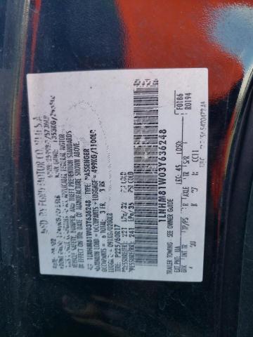 1LNHM81W03Y636248 - 2003 LINCOLN TOWN CAR EXECUTIVE BLACK photo 12