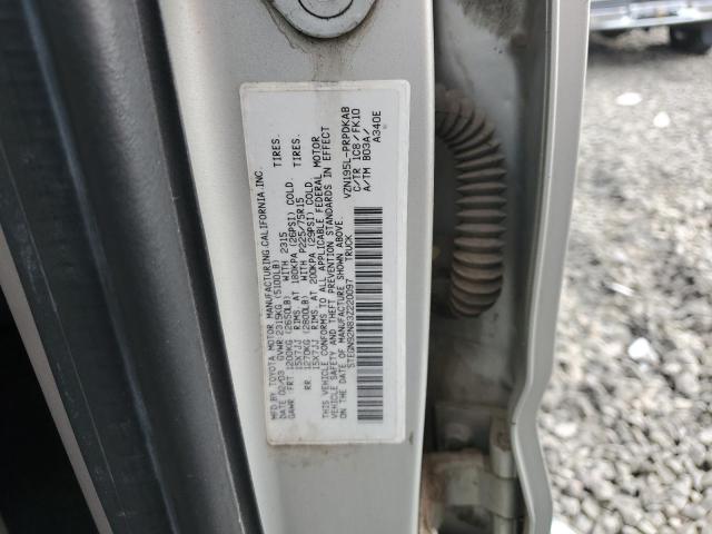5TEGN92N83Z220097 - 2003 TOYOTA TACOMA DOUBLE CAB PRERUNNER SILVER photo 12