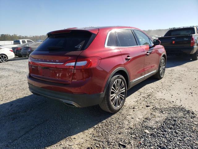 2LMTJ6LR5GBL50708 - 2016 LINCOLN MKX RESERVE 勃艮第红 照片 3