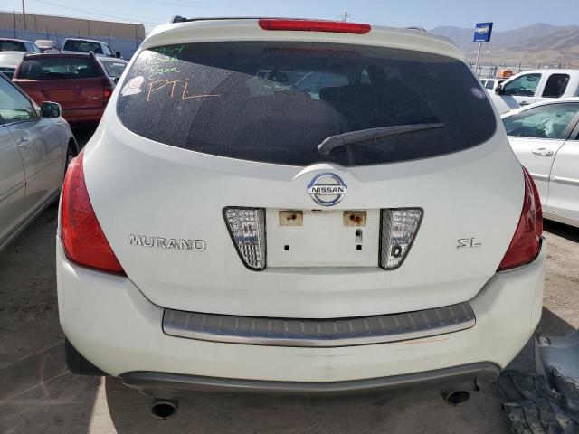 JN8AZ08T96W428085 - 2006 NISSAN MURANO SL WHITE photo 6