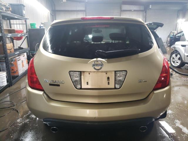 JN8AZ08T74W221787 - 2004 NISSAN MURANO SL TAN photo 6