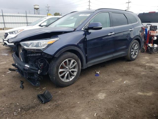 KM8SN4HF3JU281825 - 2018 HYUNDAI SANTA FE SE BLUE photo 1