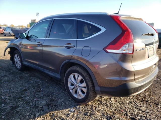 2HKRM4H79EH620604 - 2014 HONDA CR-V EXL GRAY photo 2