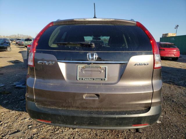 2HKRM4H79EH620604 - 2014 HONDA CR-V EXL GRAY photo 6