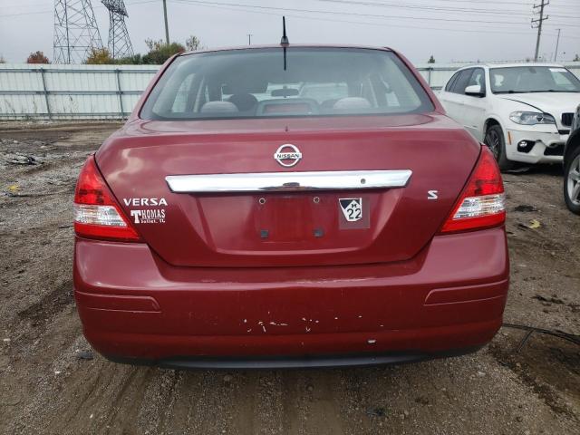 3N1BC11E57L435810 - 2007 NISSAN VERSA S RED photo 6