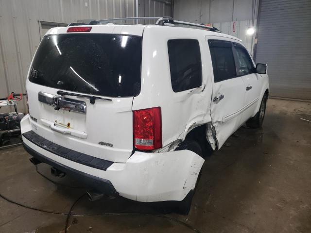 5FNYF4H67AB028625 - 2010 HONDA PILOT EXL WHITE photo 3