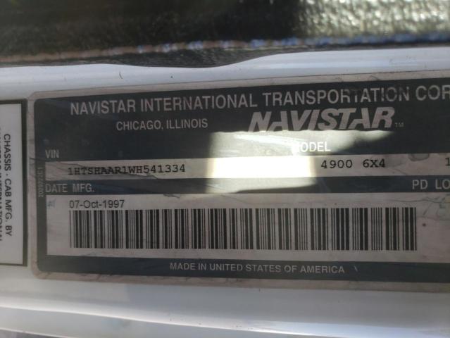 1HTSHAAR1WH541334 - 1998 INTERNATIONAL 4000 4900 WHITE photo 10