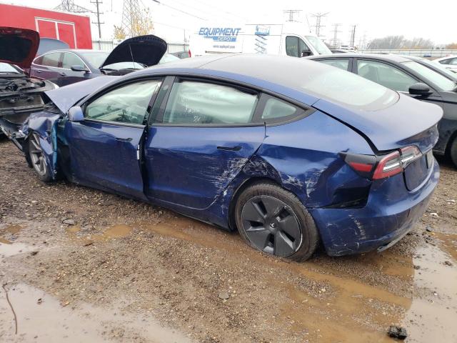 5YJ3E1EAXMF081991 - 2021 TESLA MODEL 3 BLUE photo 2