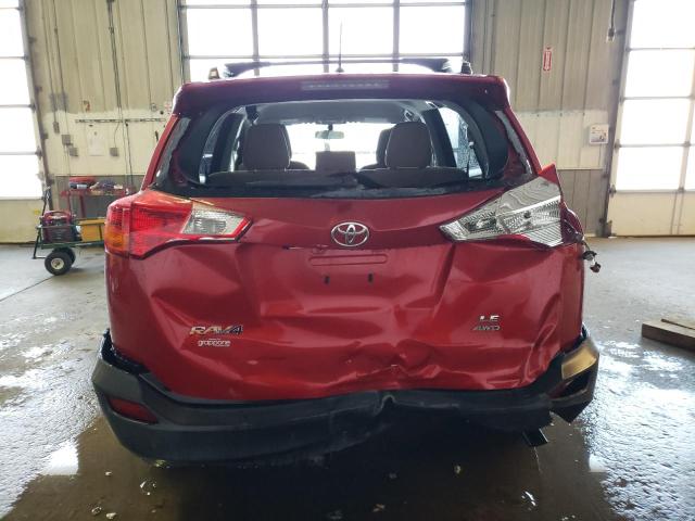 JTMBFREV7D5026216 - 2013 TOYOTA RAV4 LE RED photo 6