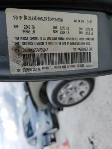 2B3KA43G57H756047 - 2007 DODGE CHARGER SE GRAY photo 13