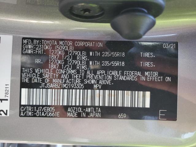 JTJSARBZ1M2193305 - 2021 LEXUS NX 300 BASE Gümüş foto 13