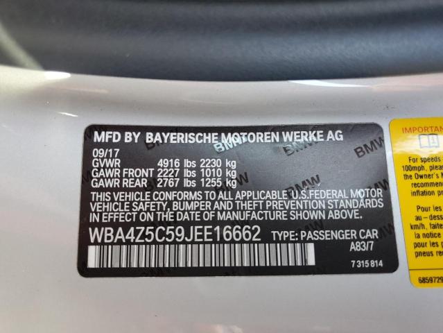 WBA4Z5C59JEE16662 - 2018 BMW 440I SILVER photo 12