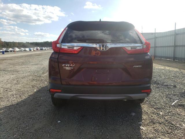 2HKRW6H31KH219093 - 2019 HONDA CR-V LX BURGUNDY photo 6