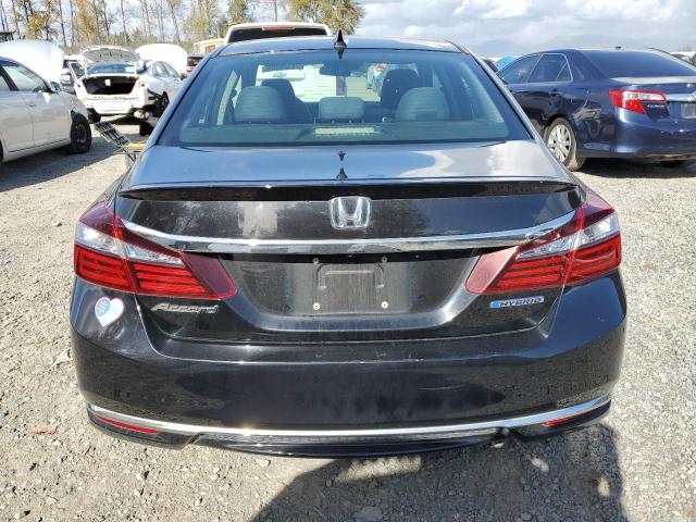 JHMCR6F34HC003628 - 2017 HONDA ACCORD HYBRID BLACK photo 6