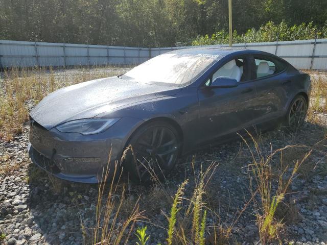 5YJSA1E51NF488545 - 2022 TESLA MODEL S GRAY photo 1