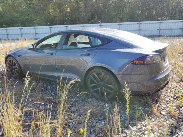 5YJSA1E51NF488545 - 2022 TESLA MODEL S GRAY photo 2