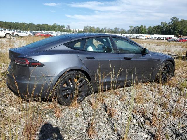 5YJSA1E51NF488545 - 2022 TESLA MODEL S GRAY photo 3