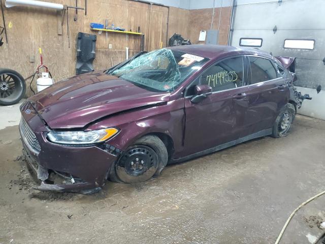 3FA6P0G70DR141428 - 2013 FORD FUSION S MAROON photo 1