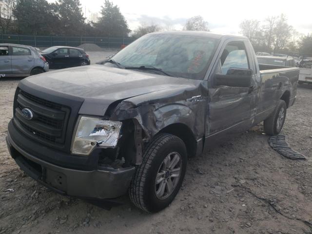 1FTMF1CM5EKE26699 - 2014 FORD F150 GRAY photo 1