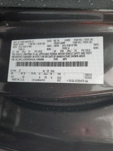 5LMCJ3D93HUL19006 - 2017 LINCOLN MKC RESERVE Gris foto 13