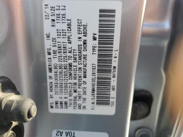 5J6RM4H53EL061927 - 2014 HONDA CR-V EX SILVER photo 13