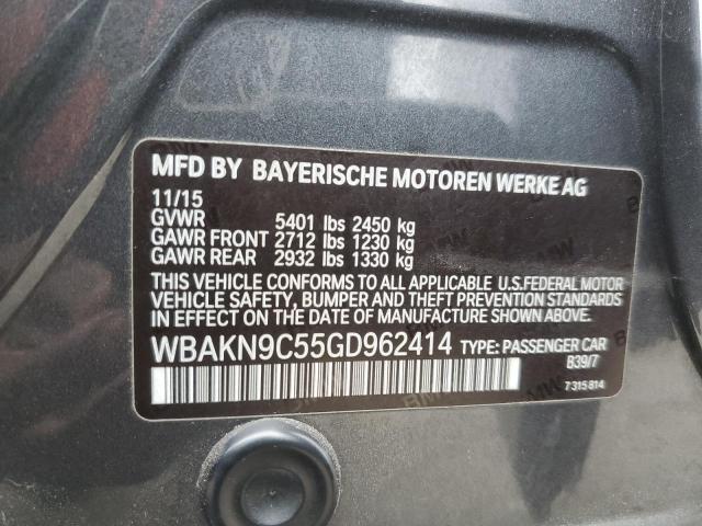 WBAKN9C55GD962414 - 2016 BMW 550 I GRAY photo 13