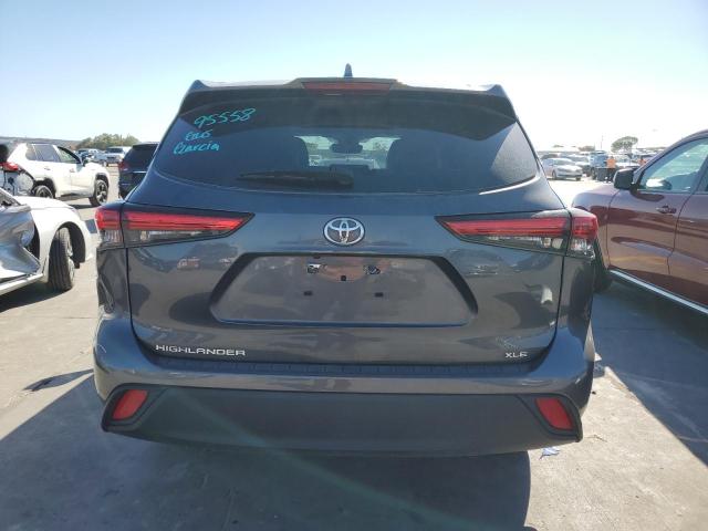 5TDGZRAH8NS109808 - 2022 TOYOTA HIGHLANDER XLE GRAY photo 6