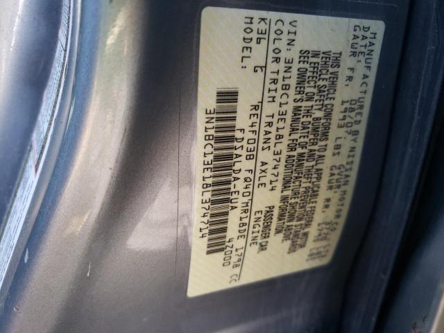 3N1BC13E18L374714 - 2008 NISSAN VERSA S GRAY photo 13