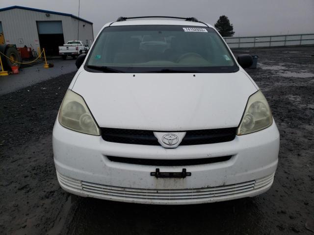 5TDZA23C54S125911 - 2004 TOYOTA SIENNA CE WHITE photo 5