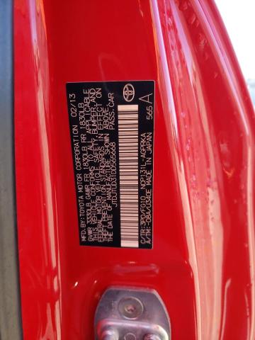 JTDJTUD31DD565668 - 2013 TOYOTA YARIS RED photo 12