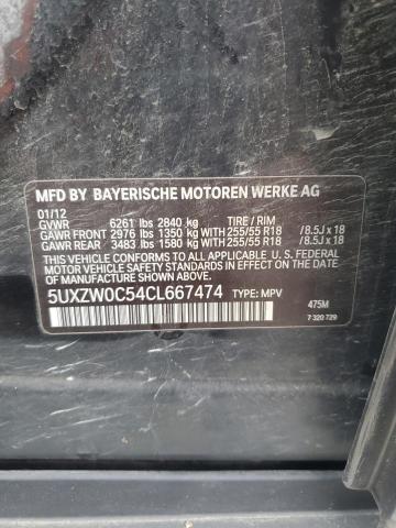 5UXZW0C54CL667474 - 2012 BMW X5 XDRIVE35D BLACK photo 13
