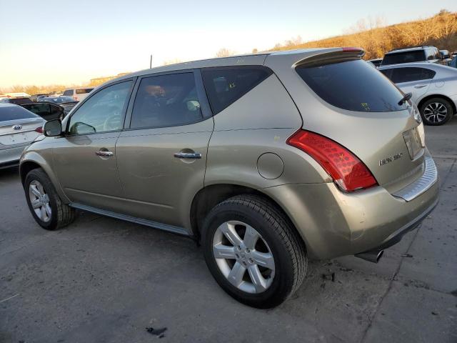 JN8AZ08WX6W503855 - 2006 NISSAN MURANO SL BEIGE photo 2