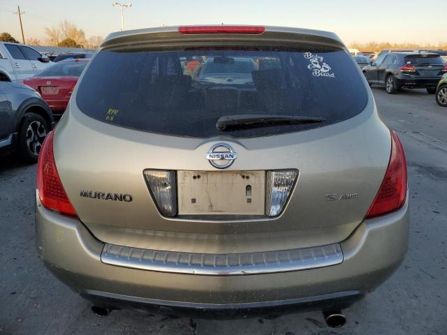 JN8AZ08WX6W503855 - 2006 NISSAN MURANO SL BEIGE photo 6