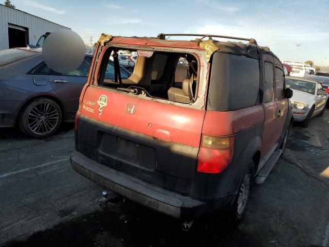 5J6YH27696L019195 - 2006 HONDA ELEMENT EX RED photo 3