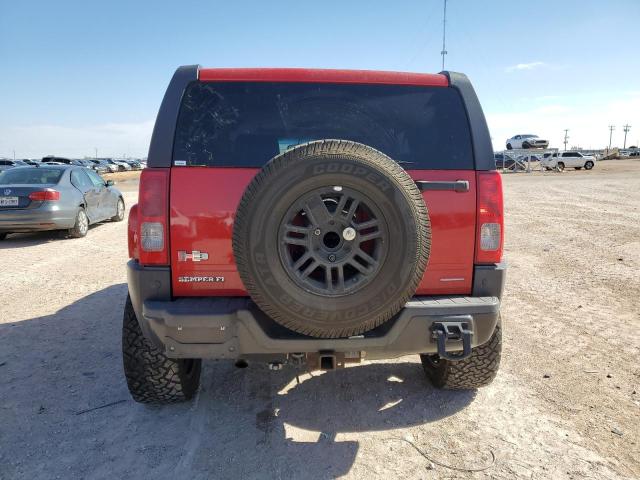 5GTDN13E278169201 - 2007 HUMMER H3 RED photo 6