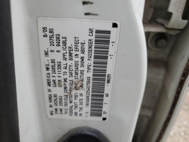 19UUA66225A075845 - 2005 ACURA TL WHITE photo 13