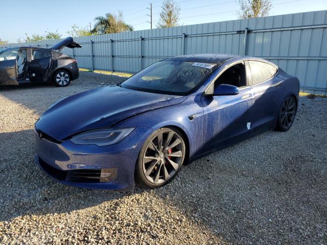 5YJSA1E40LF389106 - 2020 TESLA MODEL S BLUE photo 1