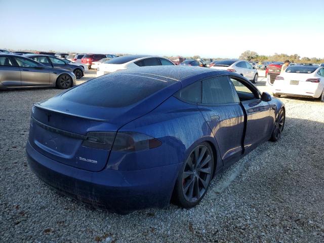 5YJSA1E40LF389106 - 2020 TESLA MODEL S BLUE photo 3