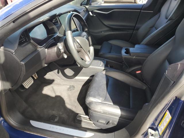 5YJSA1E40LF389106 - 2020 TESLA MODEL S BLUE photo 7