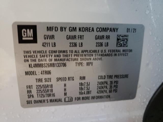KL4MMBS26MB133706 - 2021 BUICK ENCORE GX PREFERRED WHITE photo 14