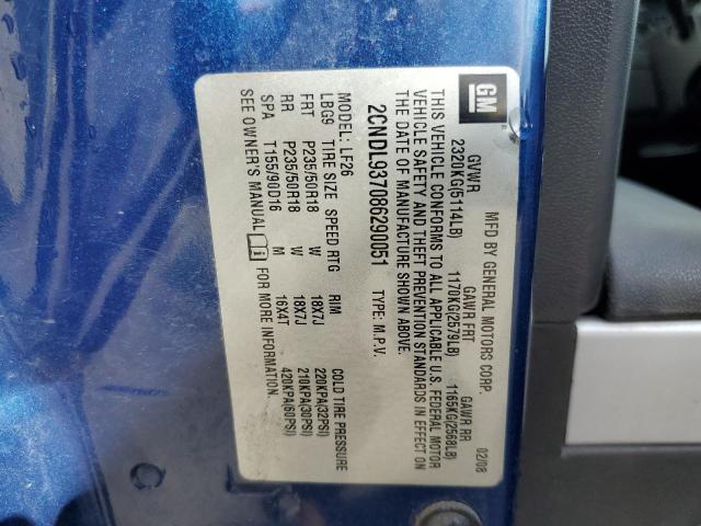 2CNDL937086290051 - 2008 CHEVROLET EQUINOX SPORT BLUE photo 13