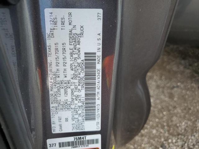 5TFTX4CN1FX054611 - 2015 TOYOTA TACOMA ACCESS CAB Графитовый фото 12