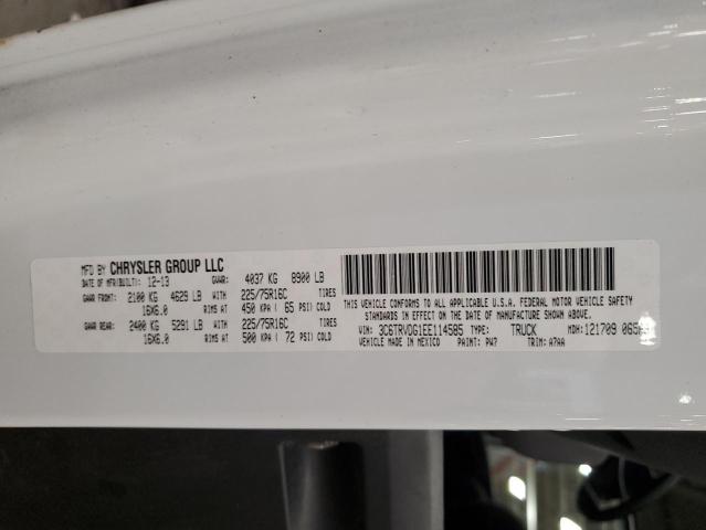 3C6TRVDG1EE114585 - 2014 RAM PROMASTER 2500 HIGH Weiß Foto 13