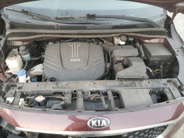 KNDMC5C12G6078894 - 2016 KIA SEDONA EX MAROON photo 12