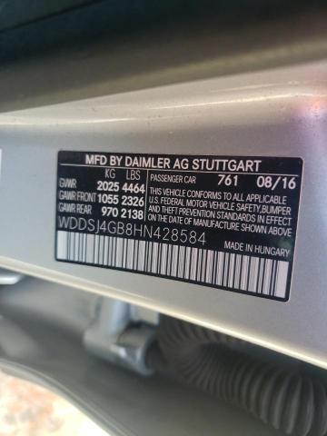 WDDSJ4GB8HN428584 - 2017 MERCEDES-BENZ CLA 250 4MATIC SILVER photo 12