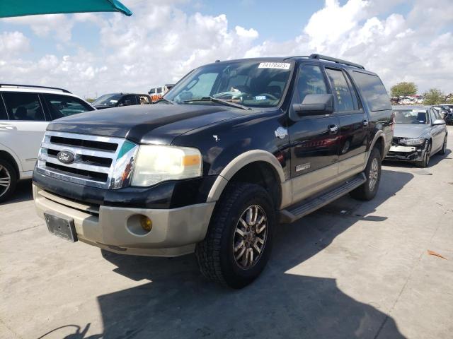 1FMFK17538LA16498 - 2008 FORD EXPEDITION EL EDDIE BAUER BLACK photo 1